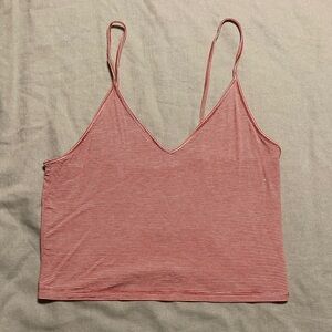 American Eagle Outfitters Red Striped Crop Top